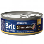Brit Premium by Nature конс 100гр д/кош Sterilized кастр/стерил Перепёлка 