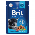Brit Premium пауч 85гр д/котят Gravy Цыпленок/Соус