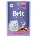 Brit Premium пауч 85гр д/котят Jelly Кролик/Желе 