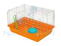 Eco Клетка д/кроликов, мор.свинок Роджер-2 (укомплект) бирюзовая-хром 58*40*38см