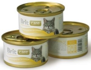 Консервы для кошек Brit Care Куриная грудка с сыром 80 г.