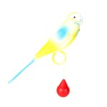 Trixie Игрушка д/птиц Попугай пластиковый 13см 