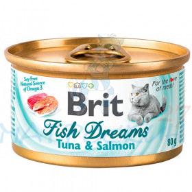 Brit Care конс 80гр Fish Dreams д/кош Тунец/Лосось 