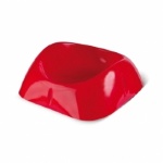 Миска Imac д/грызунов пластик Fun Bowl красный, серый 11*11*4см