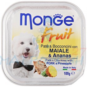 Monge Dog Fruit консервы для собак свинина с ананасом 100г