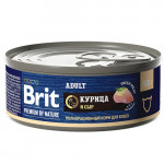 Brit Premium by Nature конс 100гр д/кош Adult Курица/Сыр