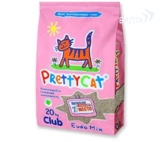 PrettyCat наполнитель комкующийся для кошачьих туалетов "Euro Mix" 