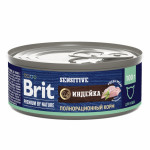 Brit Premium by Nature конс 100гр д/кош Sensitive чувств.пищ Индейка