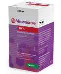 Марфлоксин 10% 100мл д/СХ (при заб-х бакт. и микоплазм. этиол) 1 мл  на 50 кг