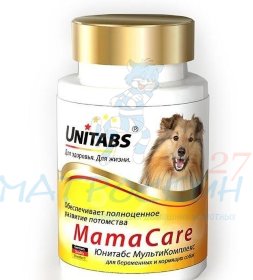 Unitabs Витамины MamaCare с B9 д/беременных собак 100таб