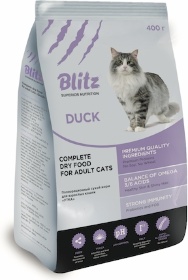 Blitz Adult Cats Duck д/кошек с уткой 