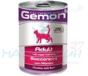 Gemon Cat консервы для кошек кусочки говядины 415 г