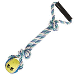Игрушка д/соб Веревочный цветная ручка 2уз-мяч 250-260г 