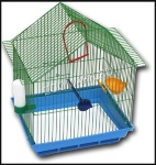 Клетка для птиц малая домик комплект 35-25-43