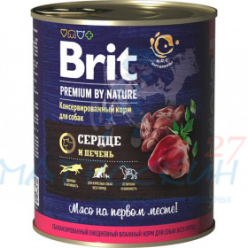 Brit Premium конс 850гр д/соб Сердце/Печень 