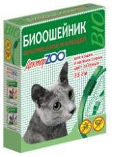 Доктор ZOO биоошейник зеленый для кошек и мелких собак