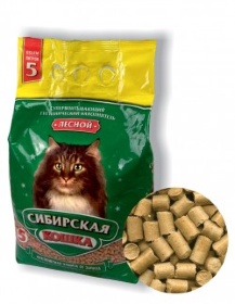 Сибирская кошка (мешок)  Древесный наполнитель 20 кг 