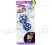   Petstages игрушка для кошек "Мяч" текстиль диаметр 4 см 2 штуки в упаковке