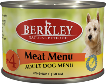 Berkley-Беркли консервы для собак Ягненок с рисом (#4) 200гр