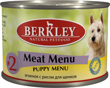 Berkley-Беркли консервы для щенков Ягненок с рисом (#2) 200гр