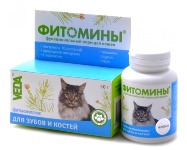 Фитомины для кошек - для зубов и костей 50гр/100таб