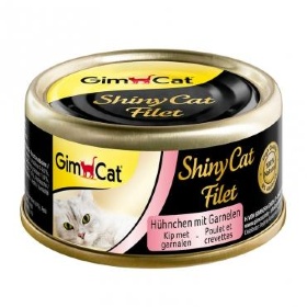 Shiny Cat Filet конс 70гр д/к Цыпленок с креветками