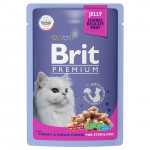 Brit Premium пауч 85гр д/кош Jelly кастр/стерил Индейка/Сыр/Желе 