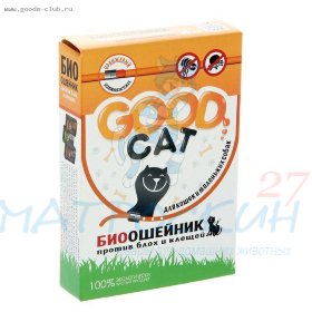 Good Cat БиоОшейник д/кош Антипаразитарный Оранжевый 35см 
