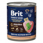 Brit Premium by Nature конс 850гр д/соб Индейка/Утка 