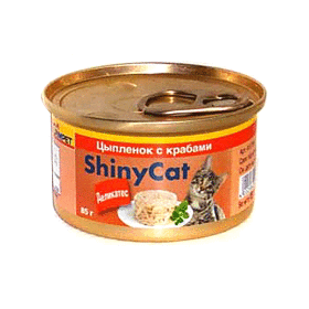 Shiny Cat конс 70гр д/к Цыпленок/Краб 