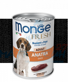 Monge Dog Fresh Chunks in Loaf консервы для собак мясной рулет из утки 400г