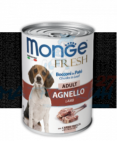 Monge Dog Fresh Chunks in Loaf консервы для собак мясной рулет из ягненка 400г