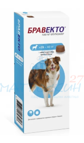  Intervet Бравекто жевательная таблетка для собак 20-40кг 1000мг