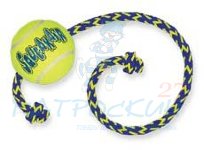 Kong игрушка для собак Air Теннисный мяч средний с канатом 