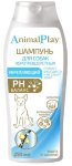 Animal Play Шампунь укрепляющий с аллантоиноми витаминами для короткошерстных собак 250мл