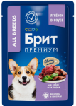 Брит Премиум пауч 85г д/соб Ягненок/Соус