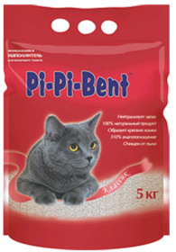 Pi-Pi-Bent Classic (Пи-Пи-Бент Классик) - Наполнитель бентонитовый комкующийся (для кошек) 5 кг