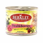 Berkley конс 200гр д/кош №6 Телятина/Лесные ягоды