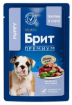 Брит Премиум пауч 85г д/щен Телятина/Соус