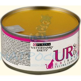 Purina VetDiet UR консервы для кошек при мочекаменной болезни, 195 г