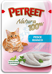 Petreet Паучи для кошек Белая рыба 85 г