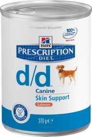 HILL'S Консервы PD Canine d/d Salmon для собак, лосось, лечение пищевых аллергий, 370гр