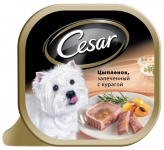 Cesar консервы для собак Цыпленок, запеченный с курагой 