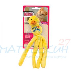 Kong игрушка для кошек Вубба-уточка 20 см с кошачьей мятой плюш цвета в ассортименте