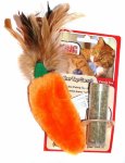 Kong игрушка для кошек Морковь с тубом кошачьей мяты 