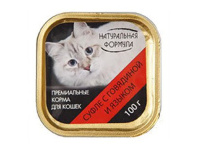 Натуральная формула лам. 100 гр. для кошек Суфле с говядиной и языком